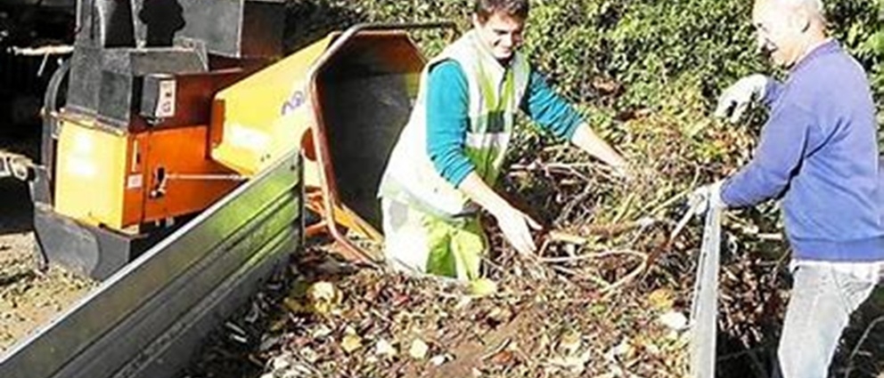 Opération broyage en déchèteries